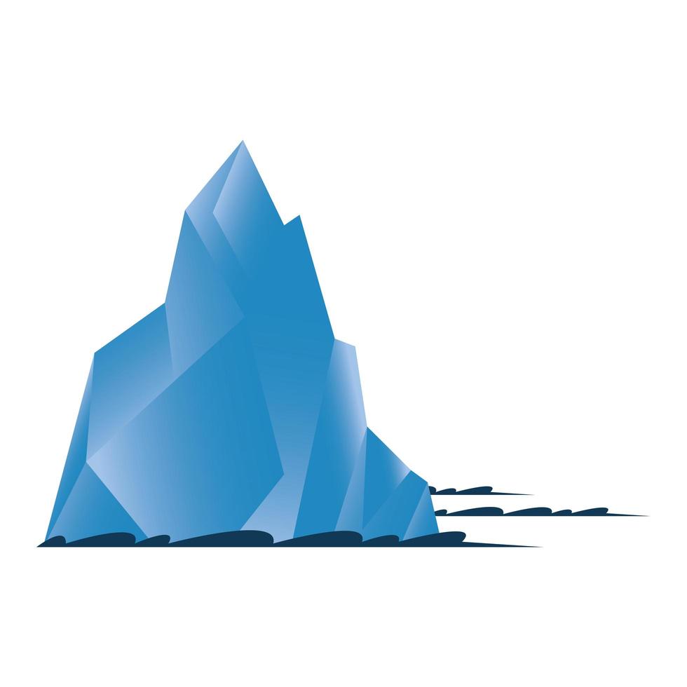 isolerad isberg blå vektor design