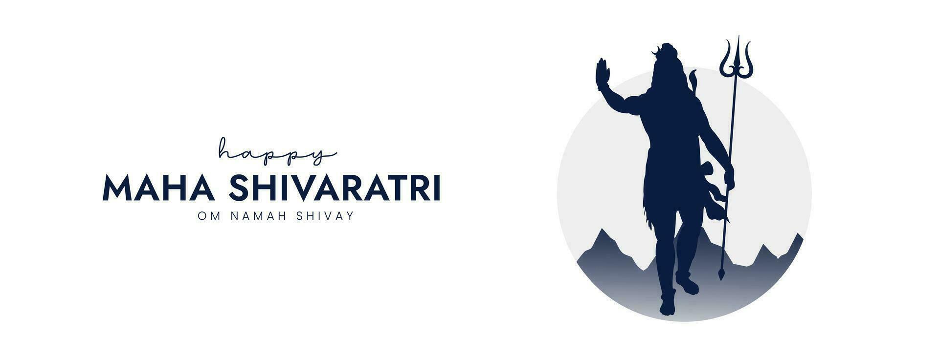 maha Shivratri Illustration von Herr Shiva Silhouette Design vektor