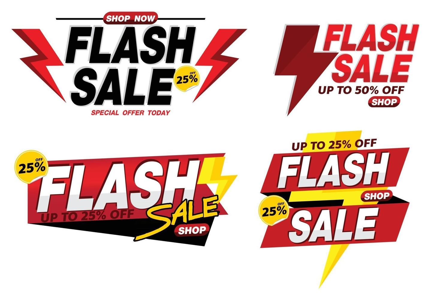 Flash-Sale-Banner-Promotion-Tag-Design für das Marketing vektor
