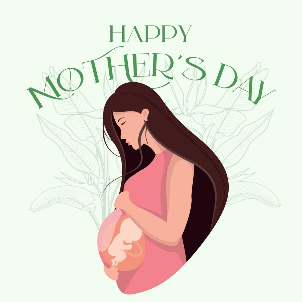 glücklich Mütter Tag Gruß Mutter Vektor Design zum Mutter Tag