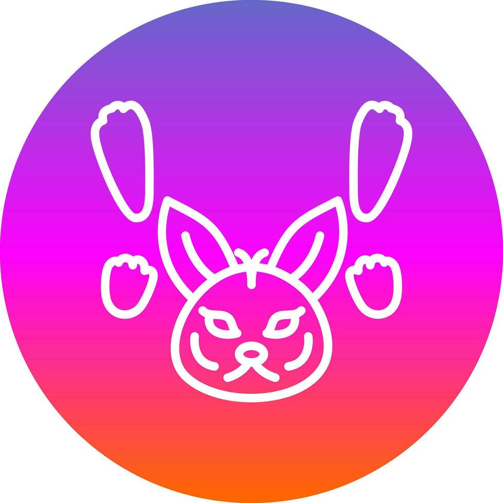 Arktis Hase Spuren Vektor Symbol Design