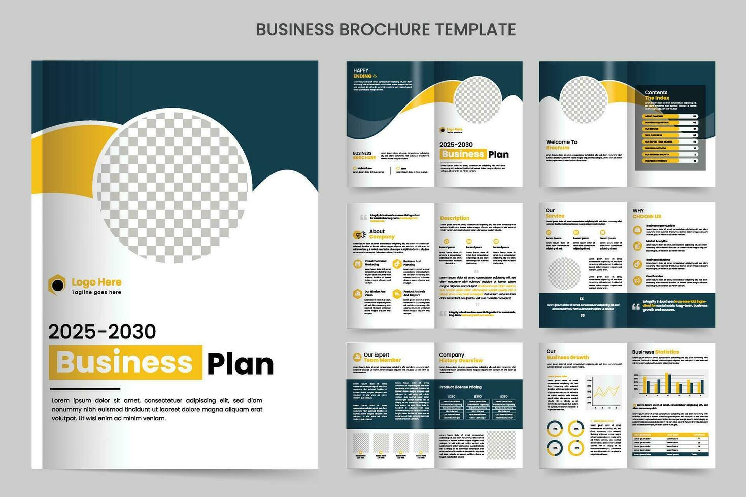 företag planen minimalistisk broschyr mall med modern begrepp och minimalistisk layout använda sig av för företag profil vektor