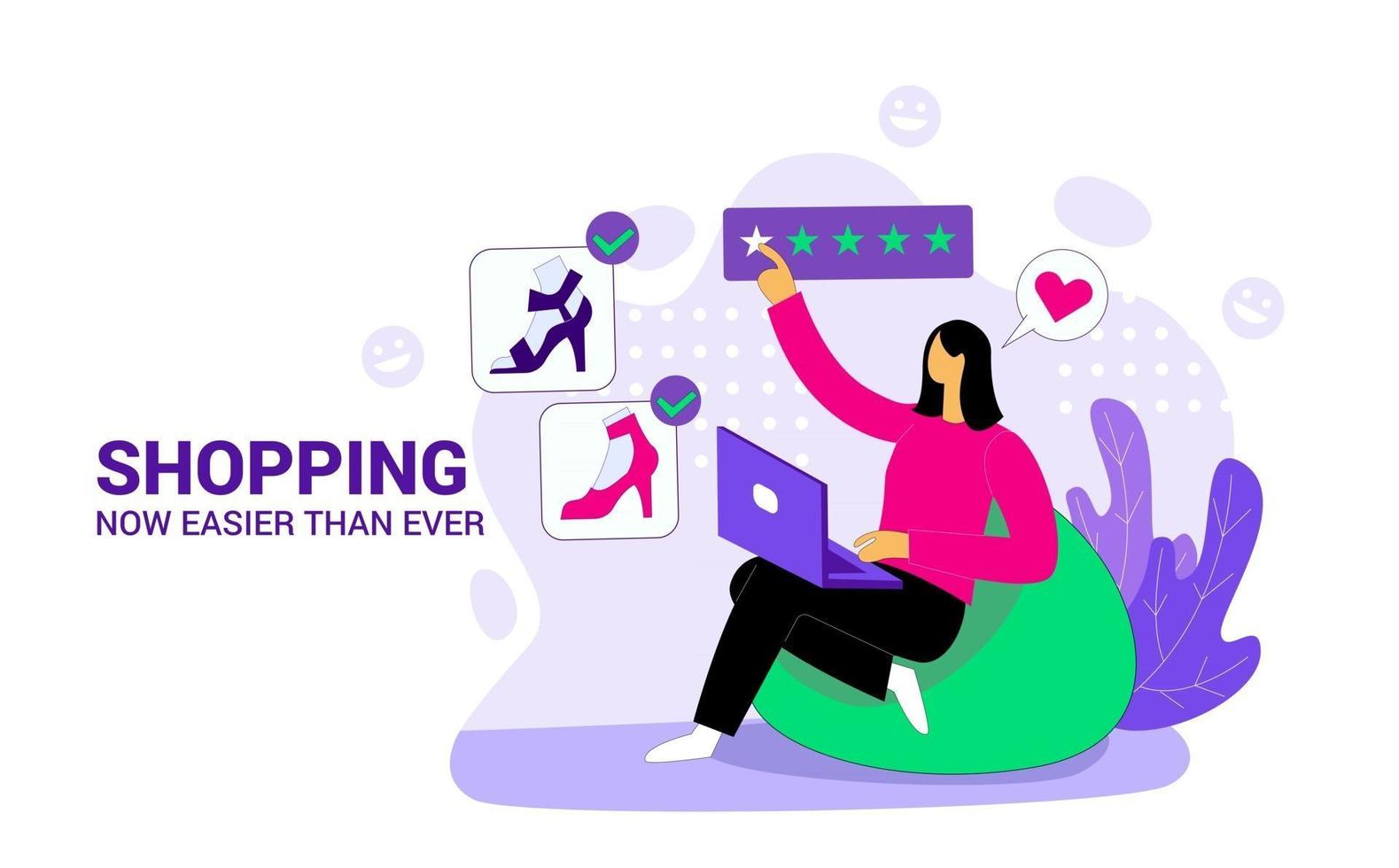 Online-Shopping Illustration Konzept Vektor