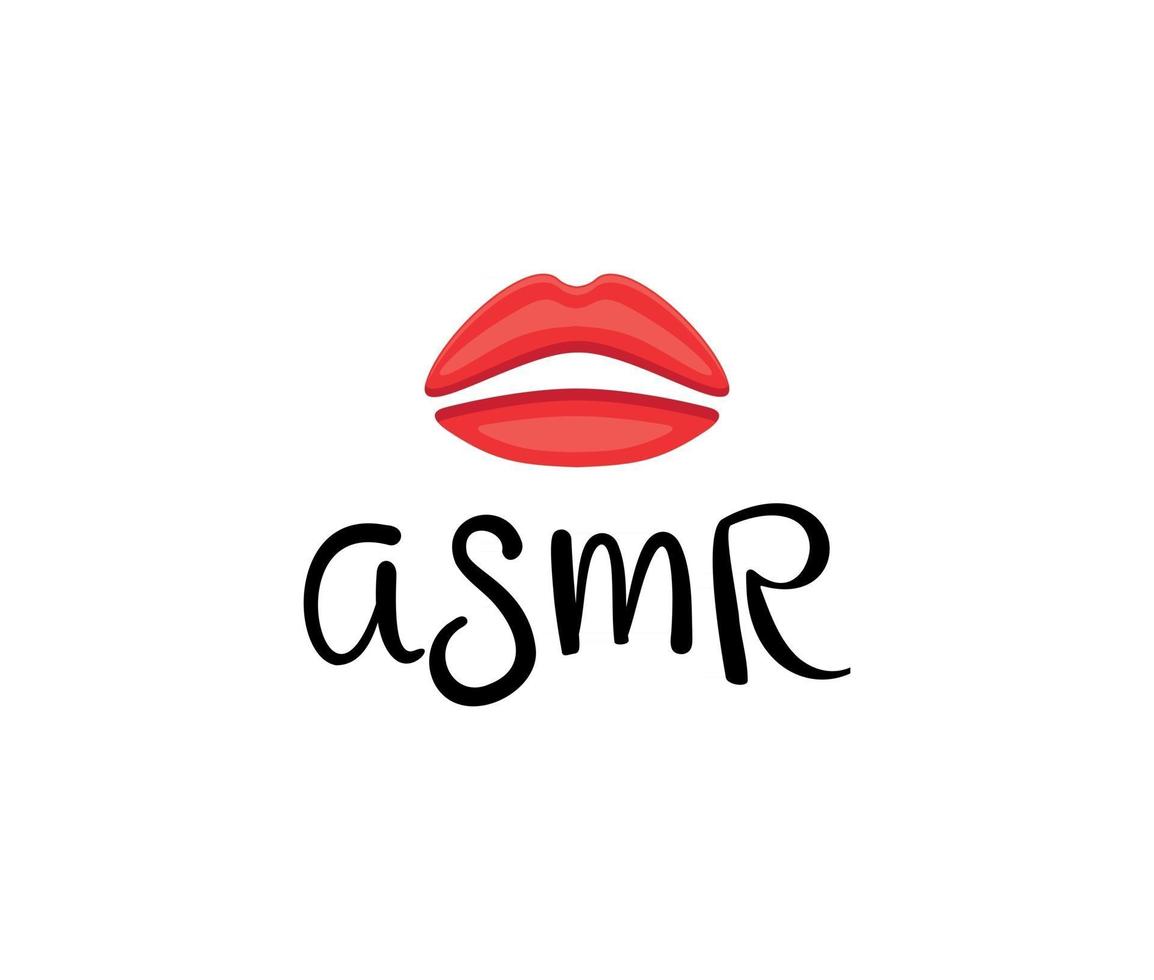 logo und schriftzug für asmr artist vektor