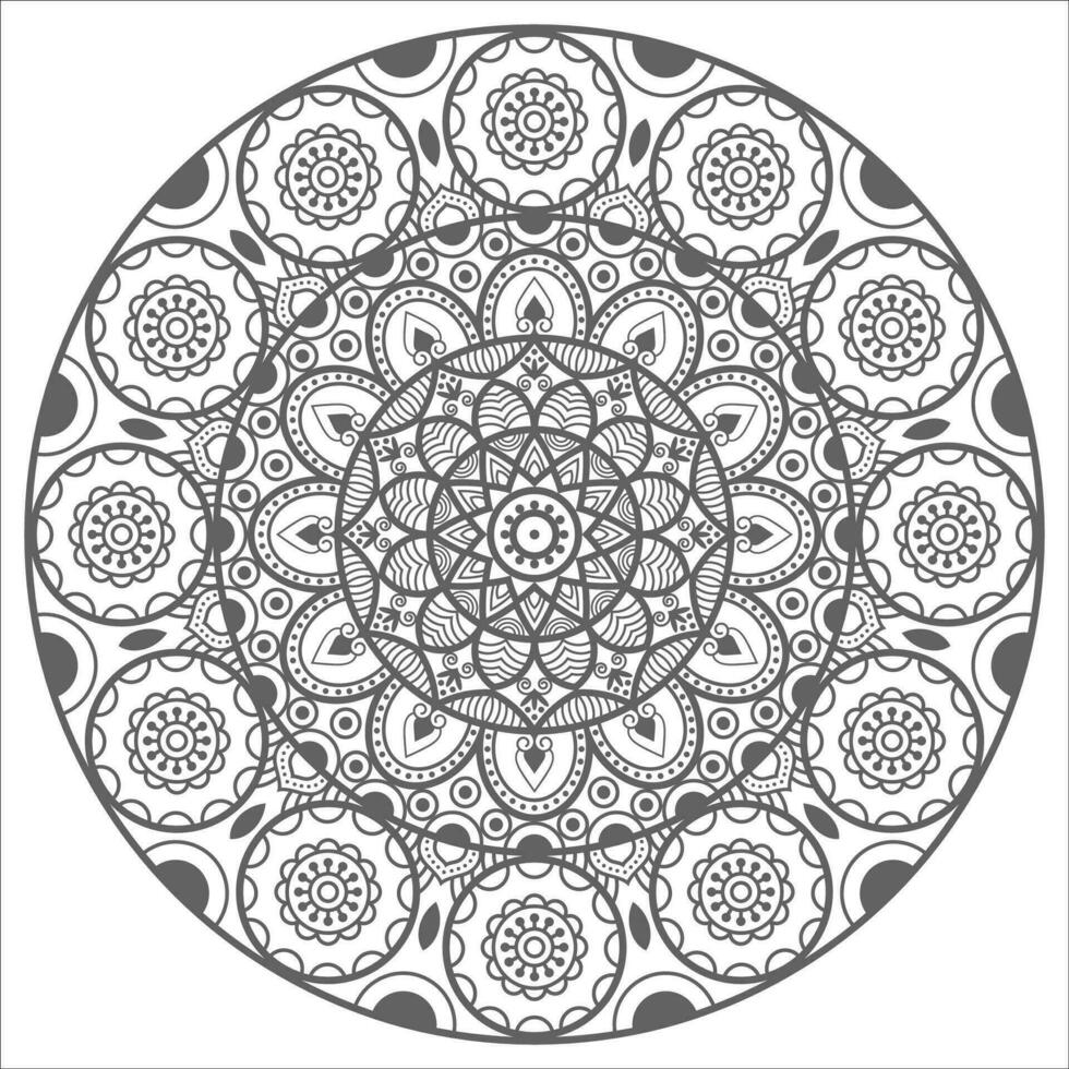 modern Mandala Design Zier runden Ornament vektor