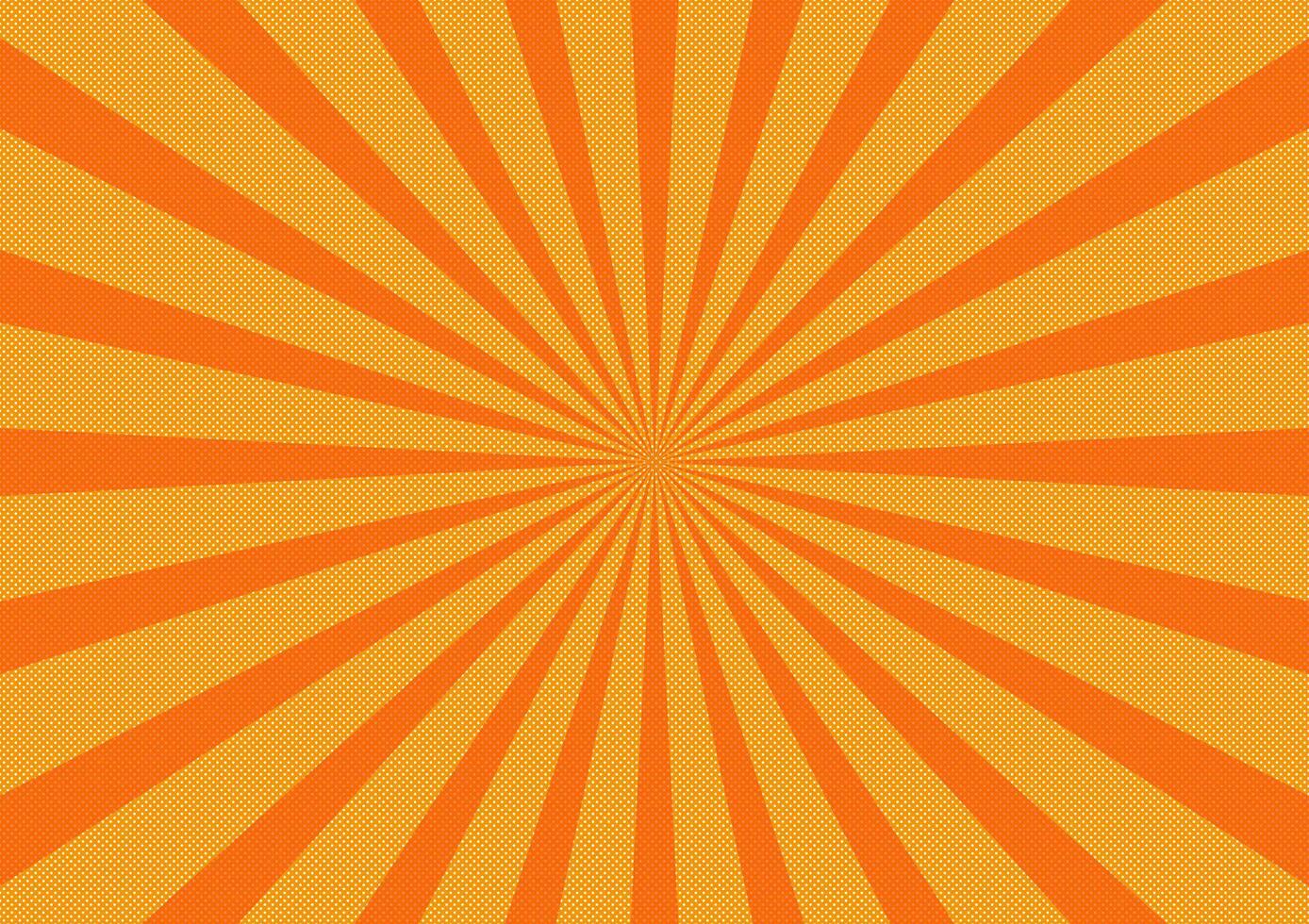 orange sunburst stil bakgrund, vektor illustration