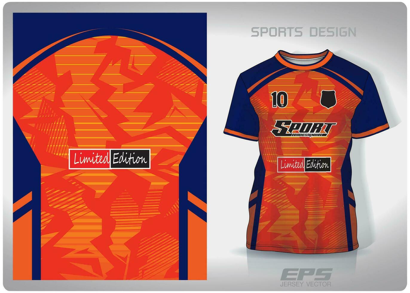 vektor sporter skjorta bakgrund bild.blixt blå orange mönster design, illustration, textil- bakgrund för sporter t-shirt, fotboll jersey skjorta