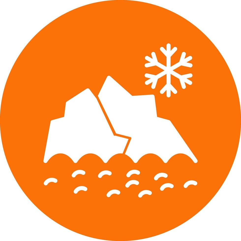 schneebedeckt Berg Gipfel Vektor Symbol Design