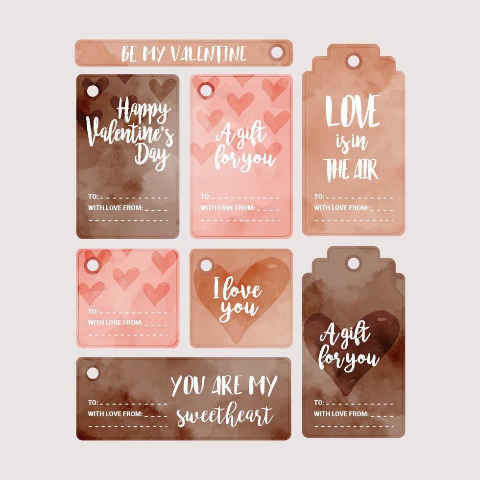 Vector Valentine's Day Gift Tags