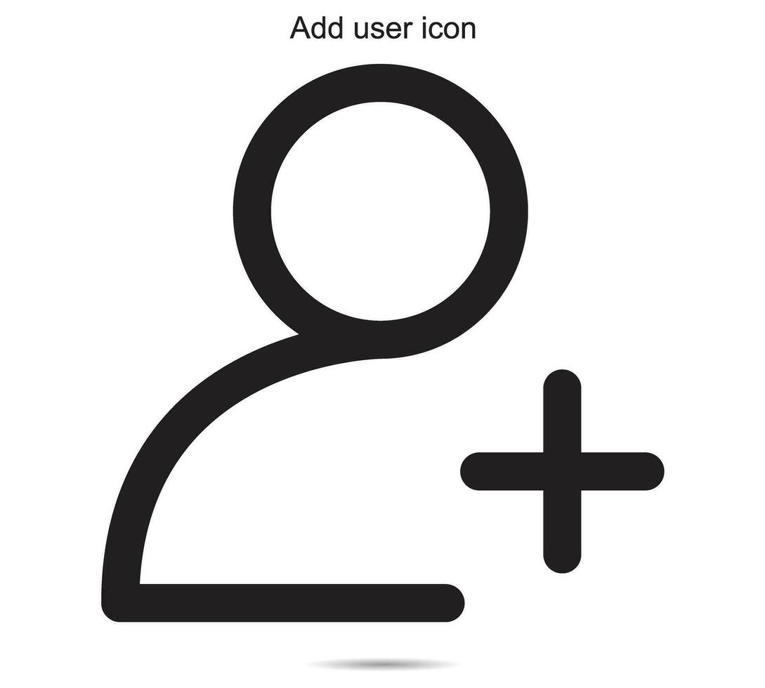hinzufügen Benutzer Symbol, Vektor Illustration.