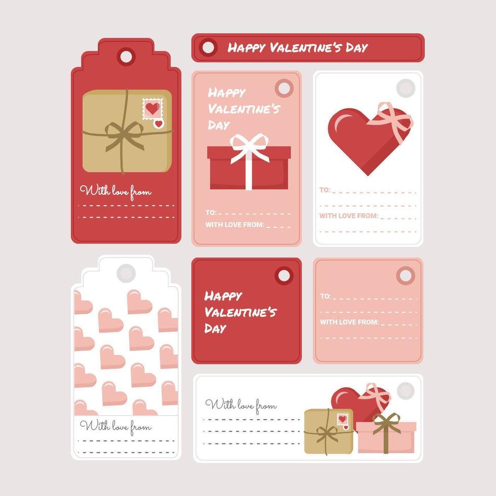 Vector Valentine's Day Gift Tags