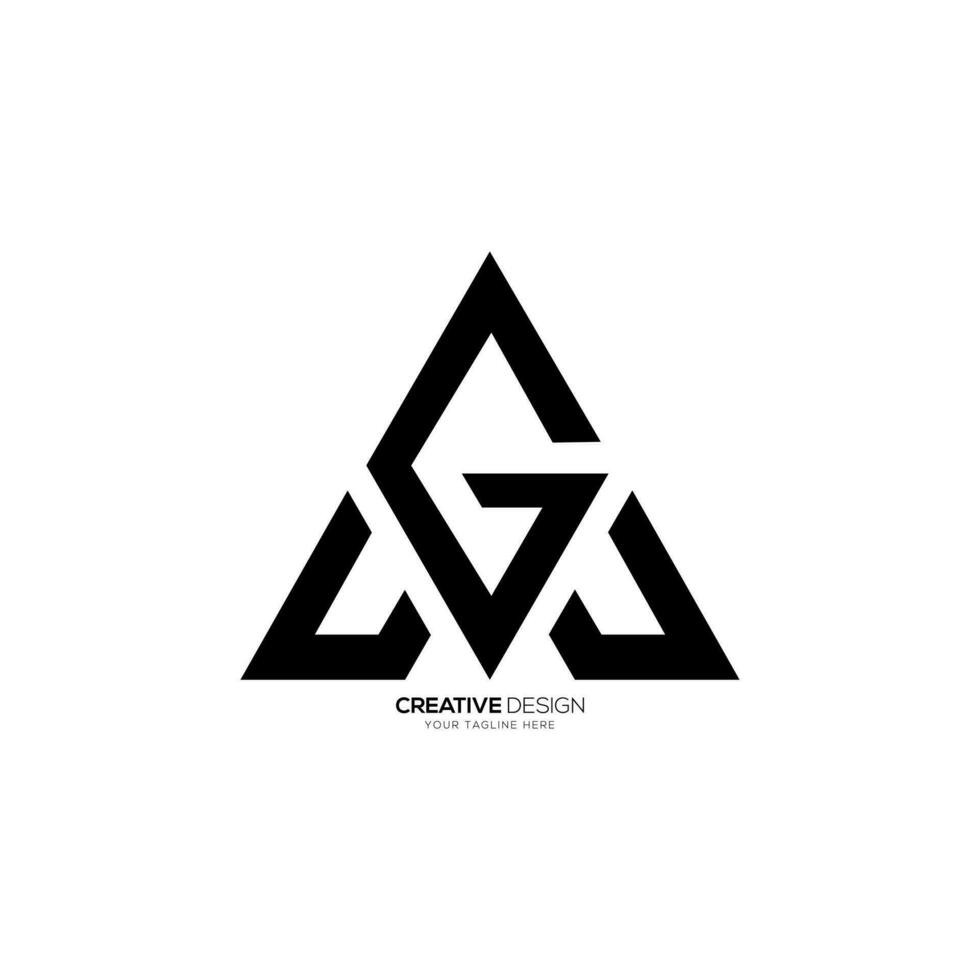 Brief ag oder ga kreativ Gliederung minimal elegant Monogramm Dreieck Logo. ein Logo. G Logo vektor