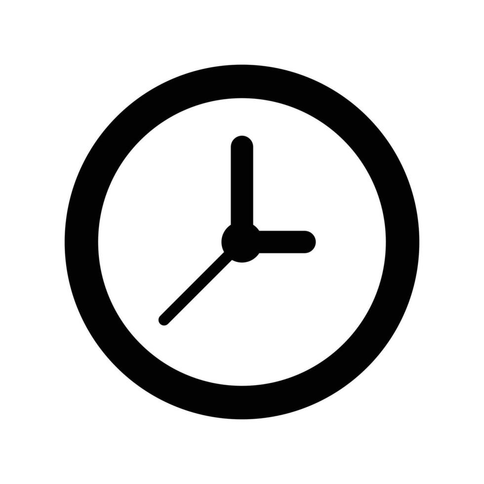 Gesicht Uhr Vektor Wohnung, Uhr Gesicht Vektor isoliert, klassisch und modern schwarz Mauer Uhr zum ui ux Design, Präsentation, Webseite und Apps, Büro Stunde, Frist Illustration, Zeitplan Symbol