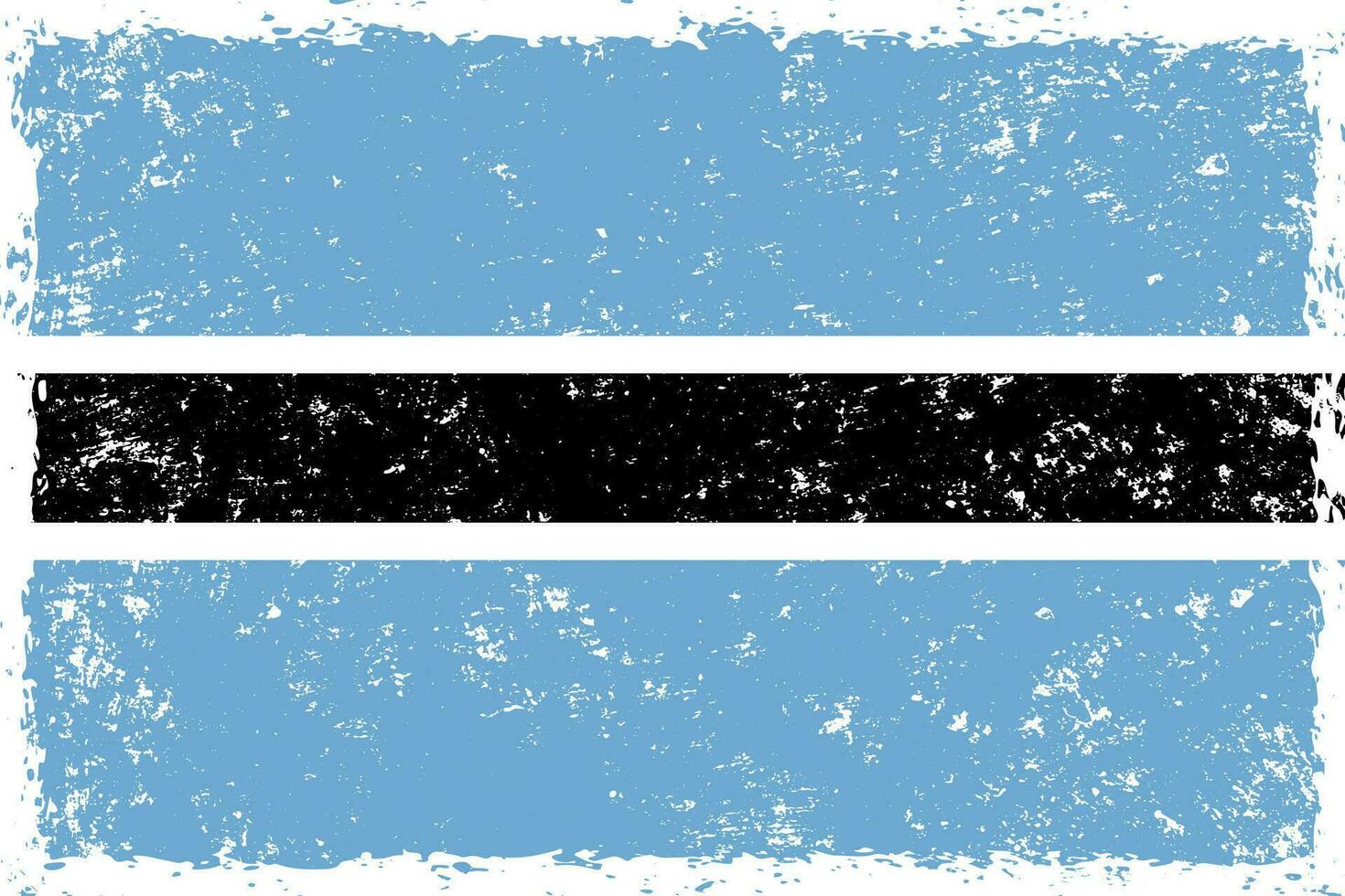 botswana flagga grunge bedrövad stil vektor