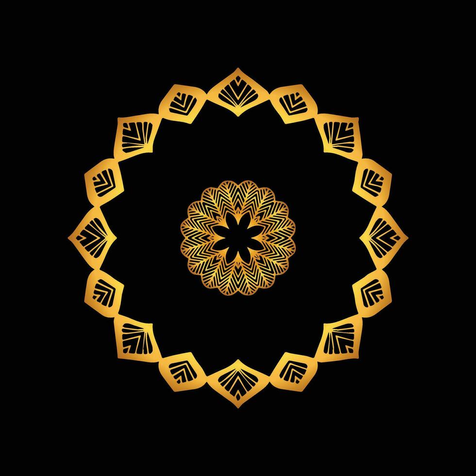 golden Mandala ethnisch Design zum Dekorationen, Drucke, und Illustration Vektor