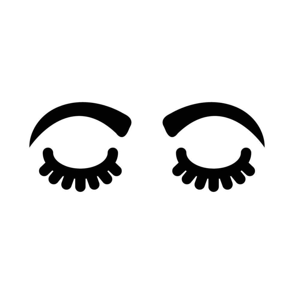 ögonbryn vektor glyf ikon för personlig och kommersiell använda sig av.