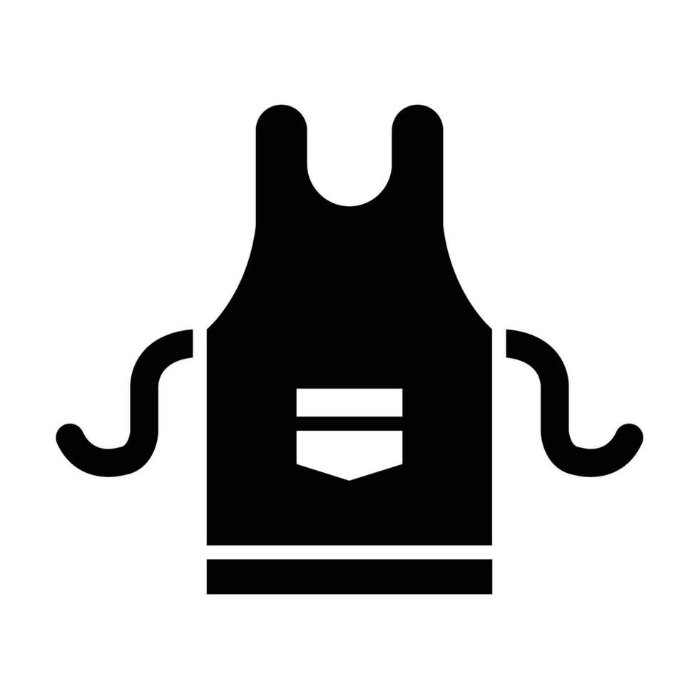 Schürze Vektor Glyphe Symbol zum persönlich und kommerziell verwenden.