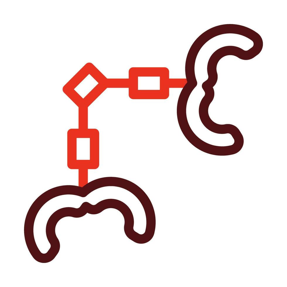 Handschellen Glyphe zwei Farbe Symbol zum persönlich und kommerziell verwenden. vektor