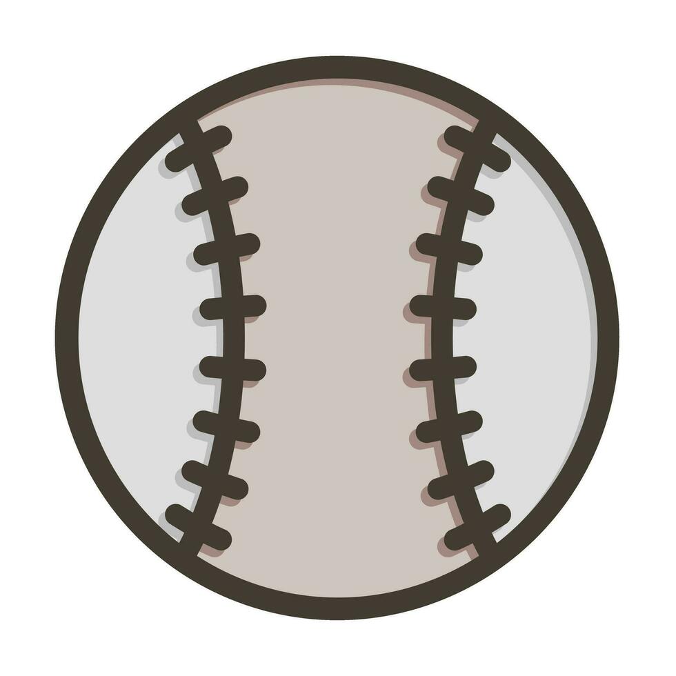 baseboll tjock linje fylld färger för personlig och kommersiell använda sig av. vektor