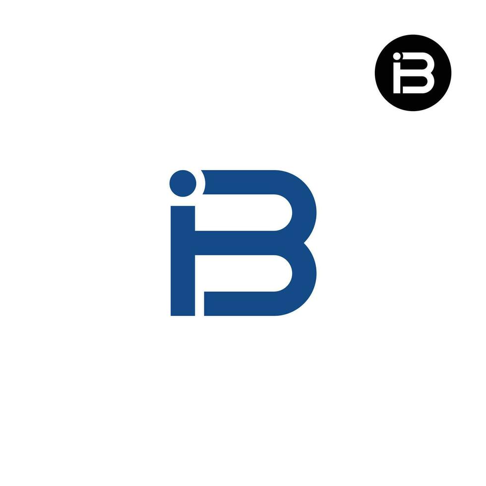 brev ib bi monogram logotyp design vektor
