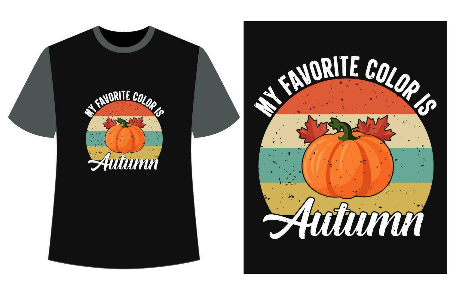 Herbst T-Shirt Design Vektor Illustration, fallen t Shirt, Herbst Kürbis t Hemd