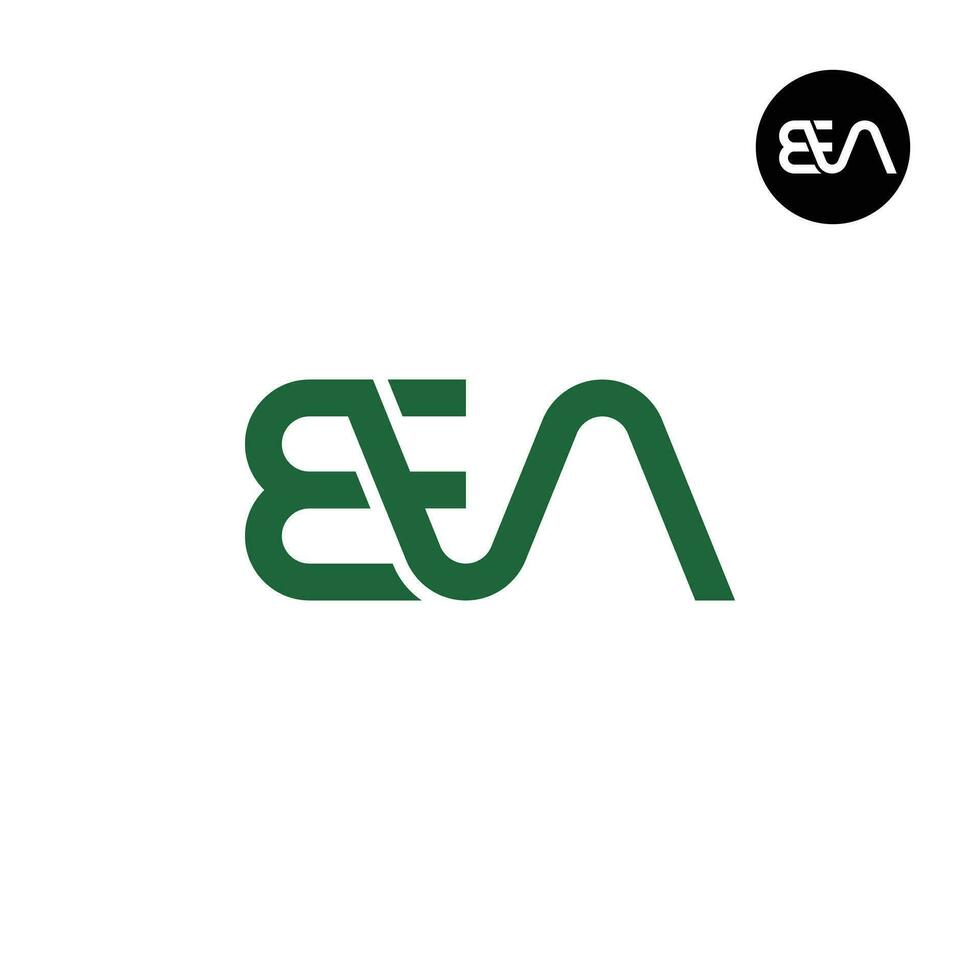 brev eva monogram logotyp design vektor