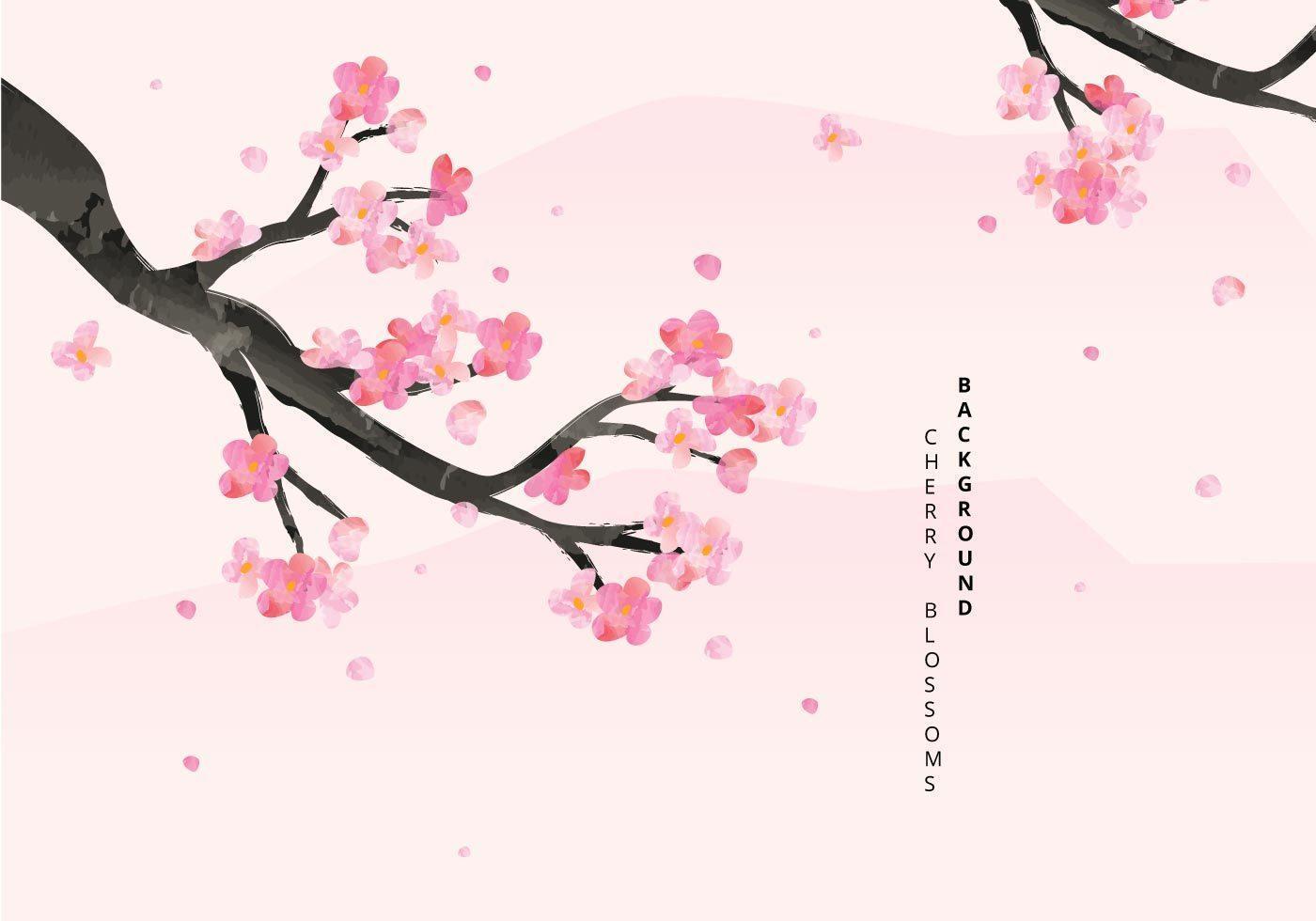 Cherry Blossoms Background Illustration vektor