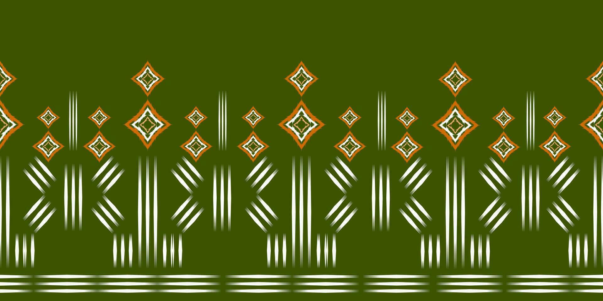 Ikat Paisley nahtlos Muster, traditionell nahtlos Muster, aztekisch Stil, Stickerei, abstrakt, Vektor, Design Illustration zum Textur, Stoff, drucken. vektor