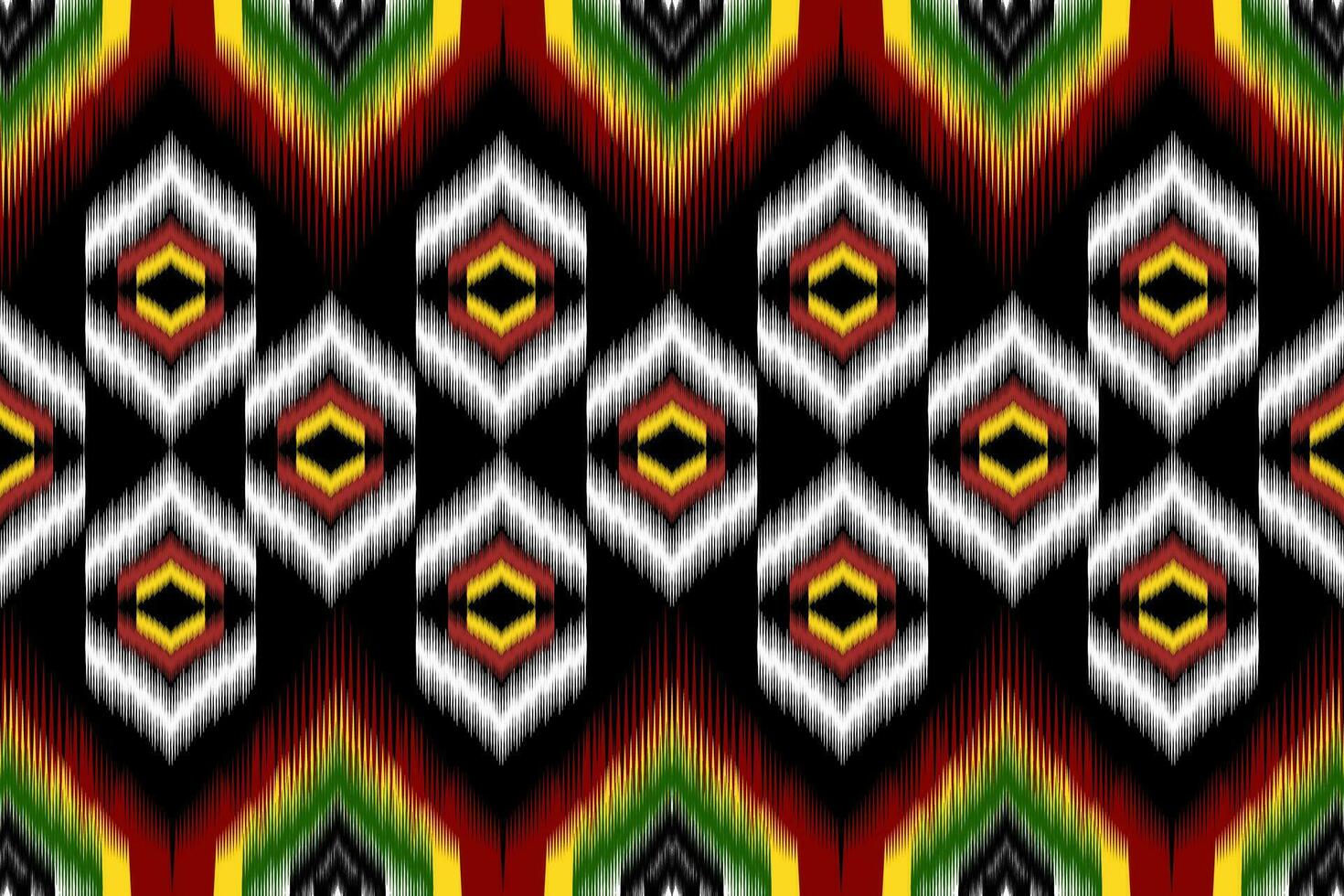 Ikat Vektor ethnisch nahtlos Muster Design. Ikat aztekisch Stoff Teppich Ornamente Textil- Dekorationen Hintergrund.