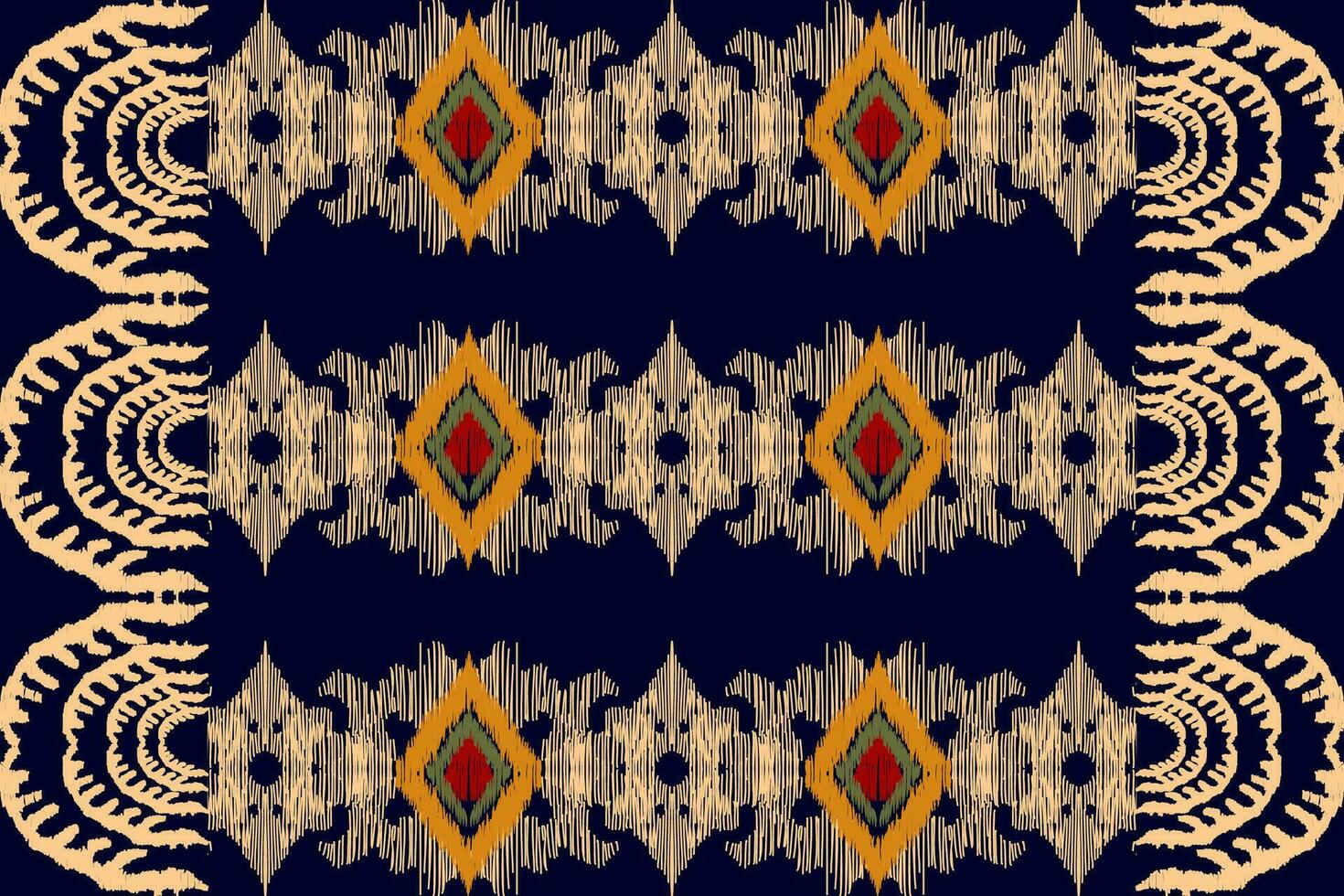 ikat vektor etnisk sömlös mönster design. ikat aztec tyg matta ornament textil- dekorationer tapet. stam- infödd vektor bakgrund