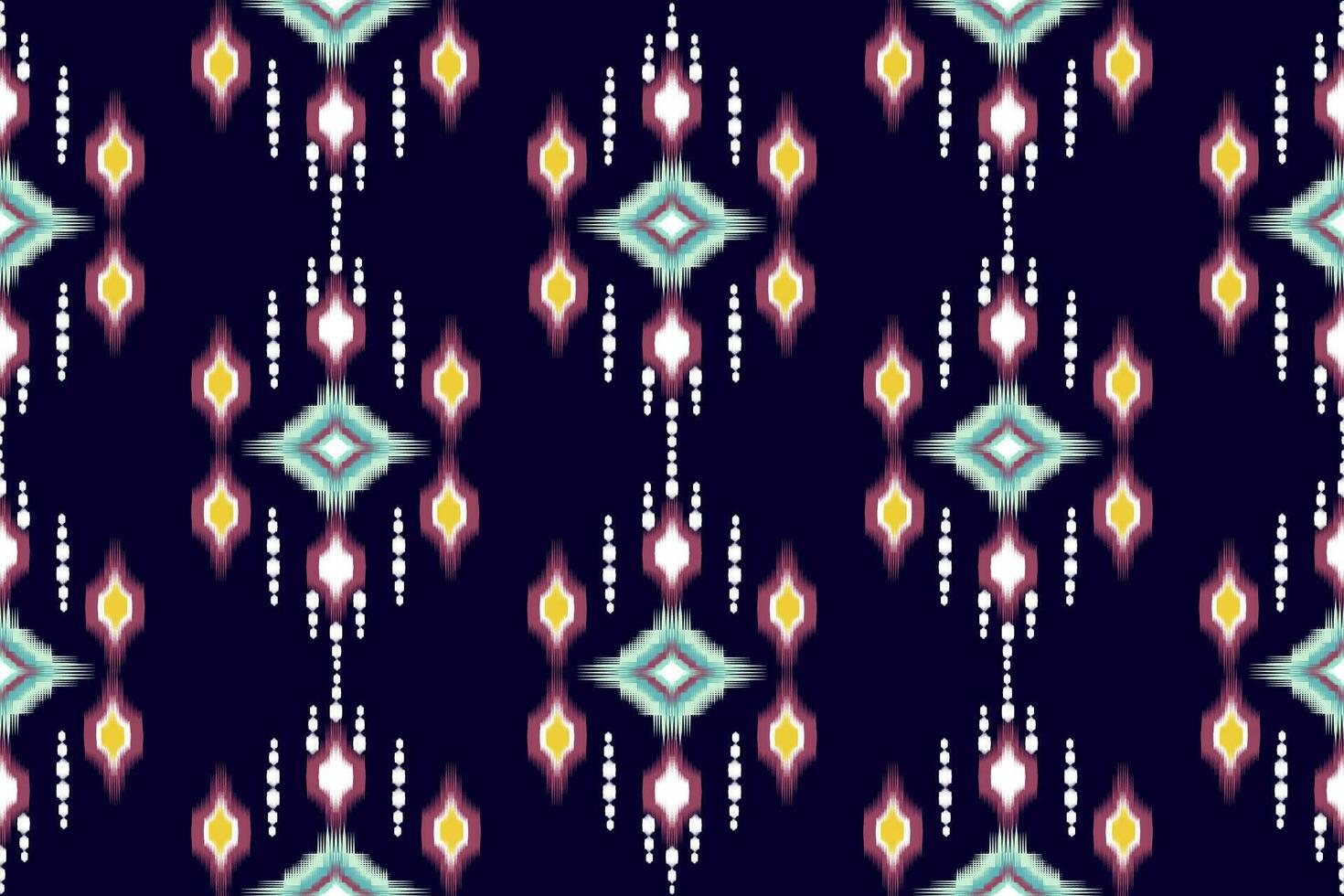 ikat geometrisk folkloreprydnad. stam etnisk vektor konsistens. sömlöst randigt mönster i aztec stil. figur stam broderi. indiskt, skandinaviskt, zigenare, mexikanskt, folkmönster.