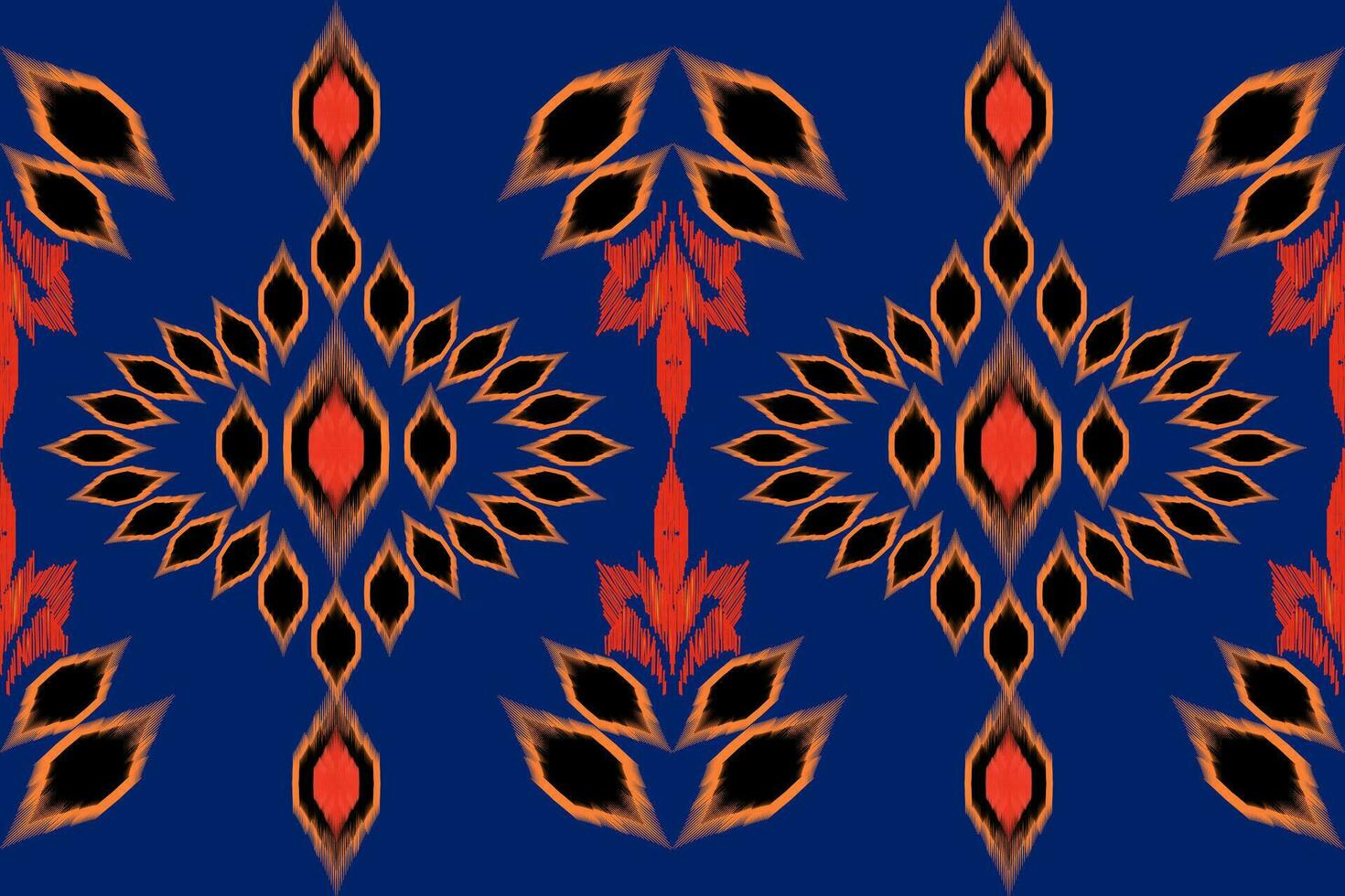 ikat geometrisk folkloreprydnad. stam etnisk vektor konsistens. sömlöst randigt mönster i aztec stil. figur stam broderi. indiskt, skandinaviskt, zigenare, mexikanskt, folkmönster.