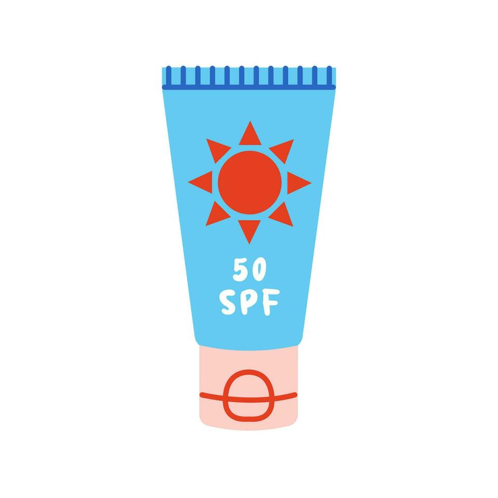 Sonnencreme Sahne 50 spf. vektor