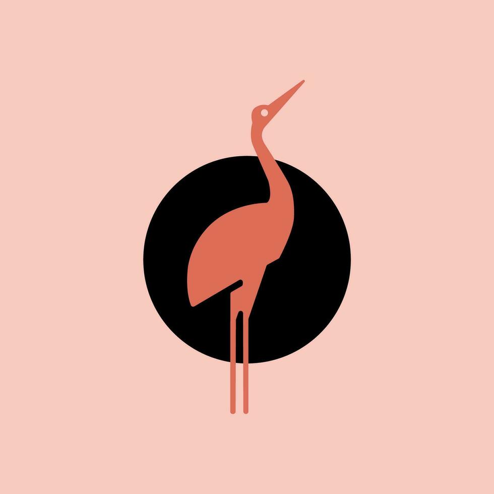 Vektor Illustration von süß Flamingo Karikatur