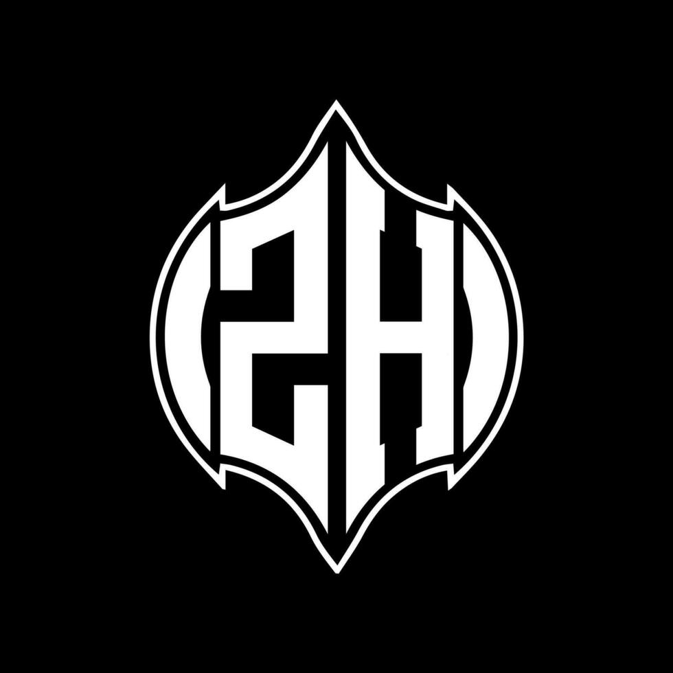 Z H brev logotyp design. Z H kreativ monogram initialer brev logotyp begrepp. Z H unik modern platt abstrakt vektor brev logotyp design.