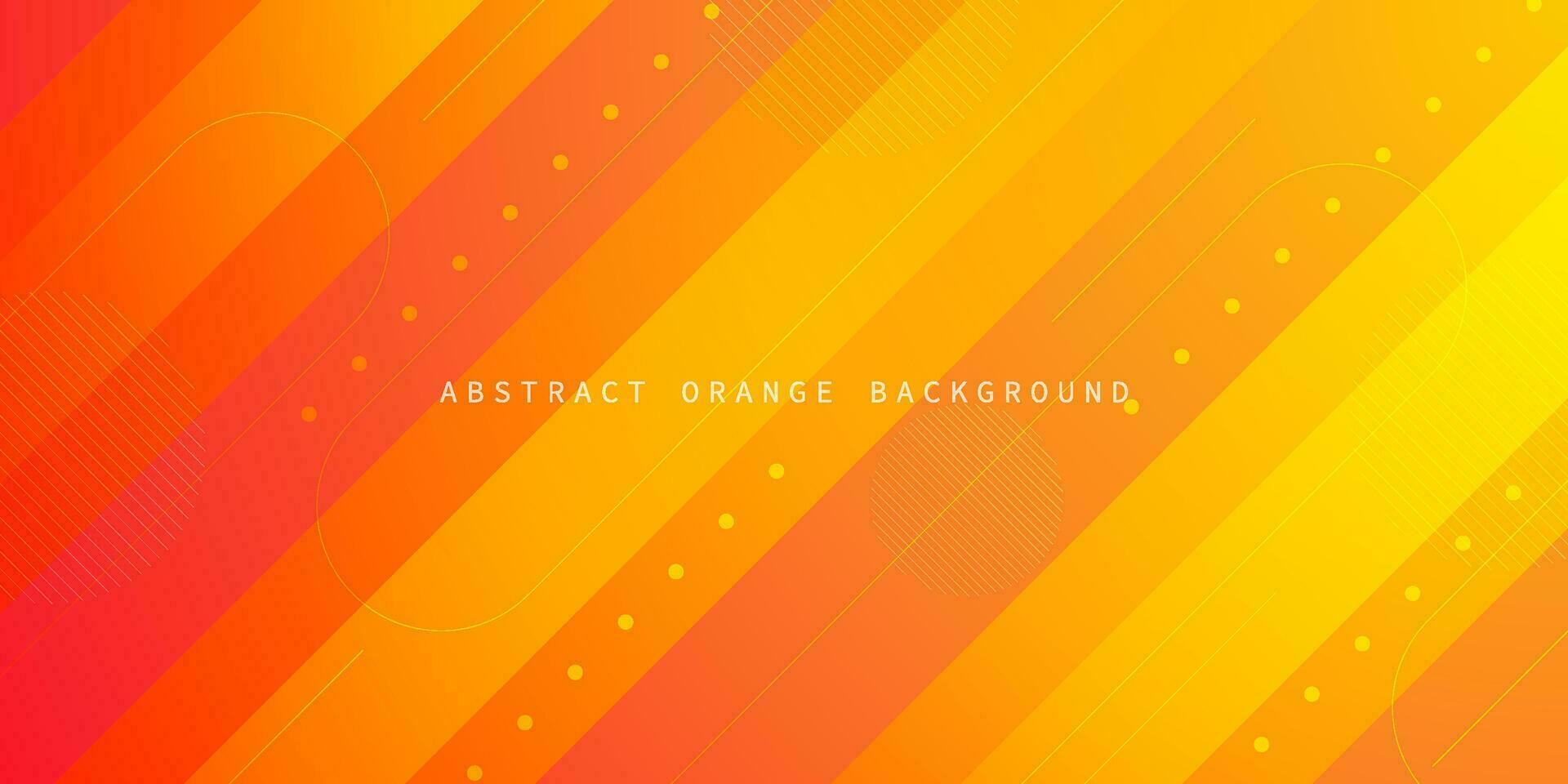 abstrakt geometrisch Orange Hintergrund mit einfach Linien Muster. bunt Orange Design. hell und modern mit 3d Elemente Konzept. eps10 Vektor