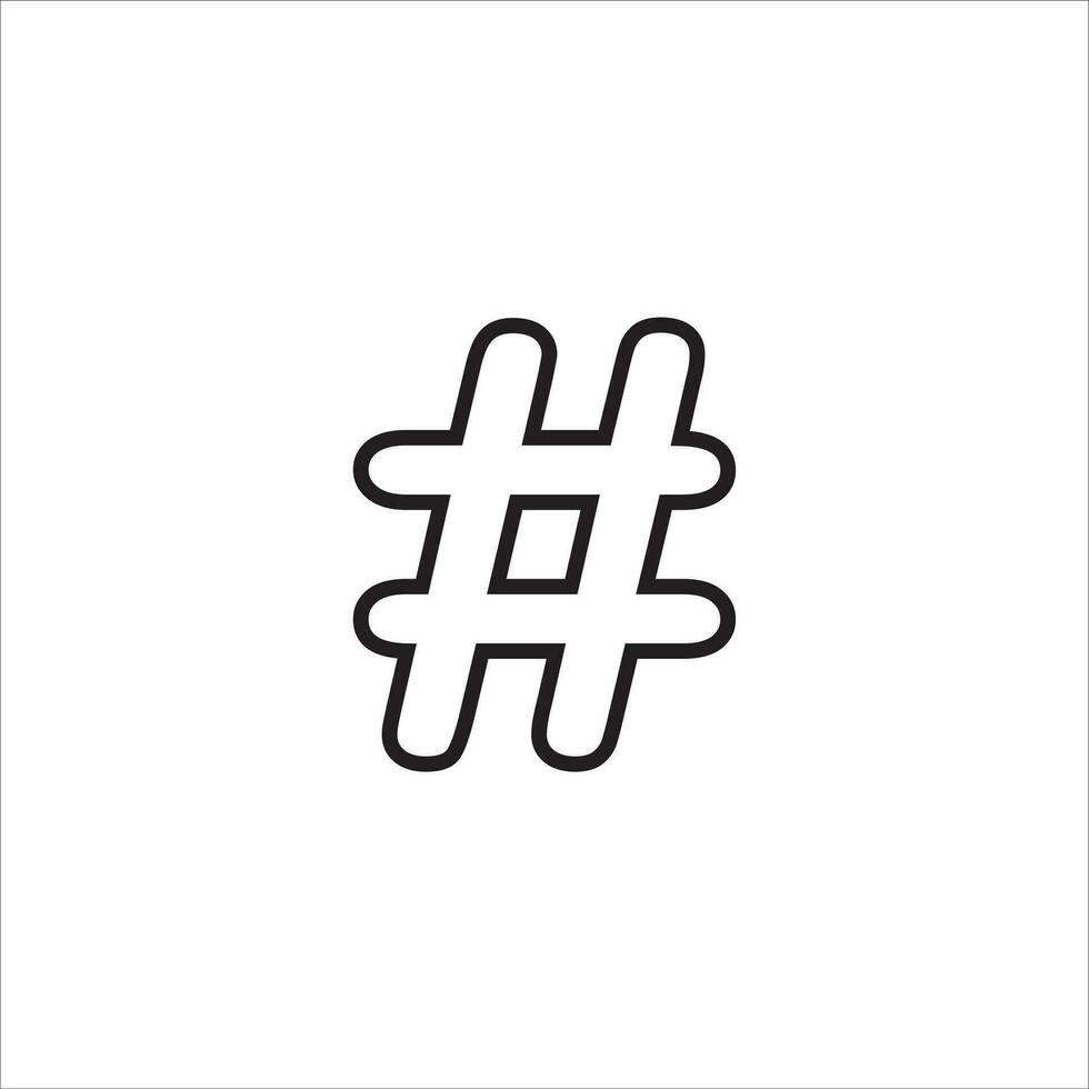 Hashtag Symbol Vektor Illustration Symbol