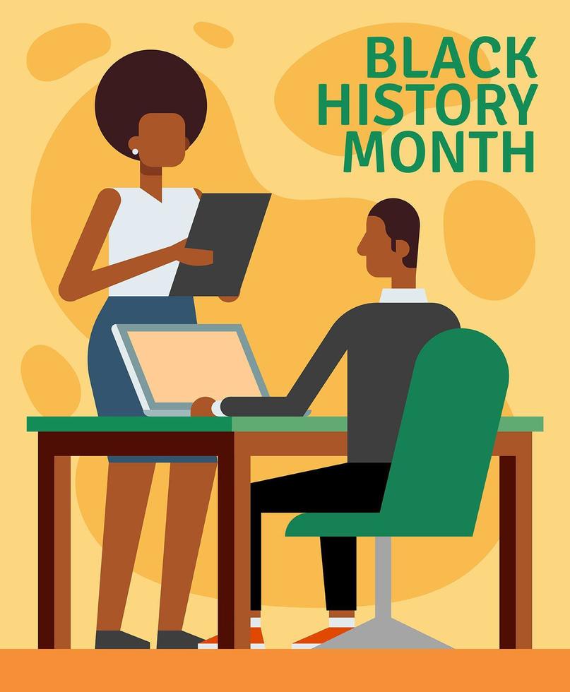 Black History Month Illustration vektor