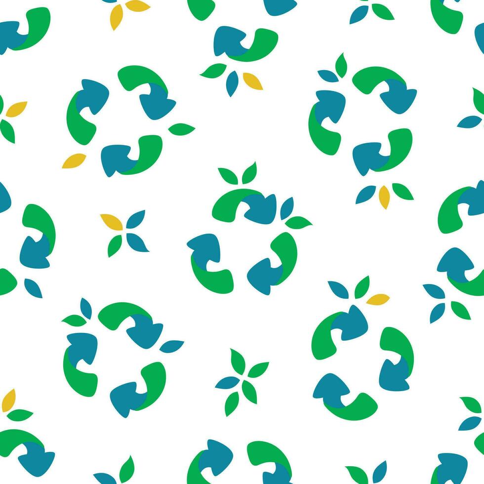 nahtlos Muster mit Symbol von Recycling. Vektor Illustration