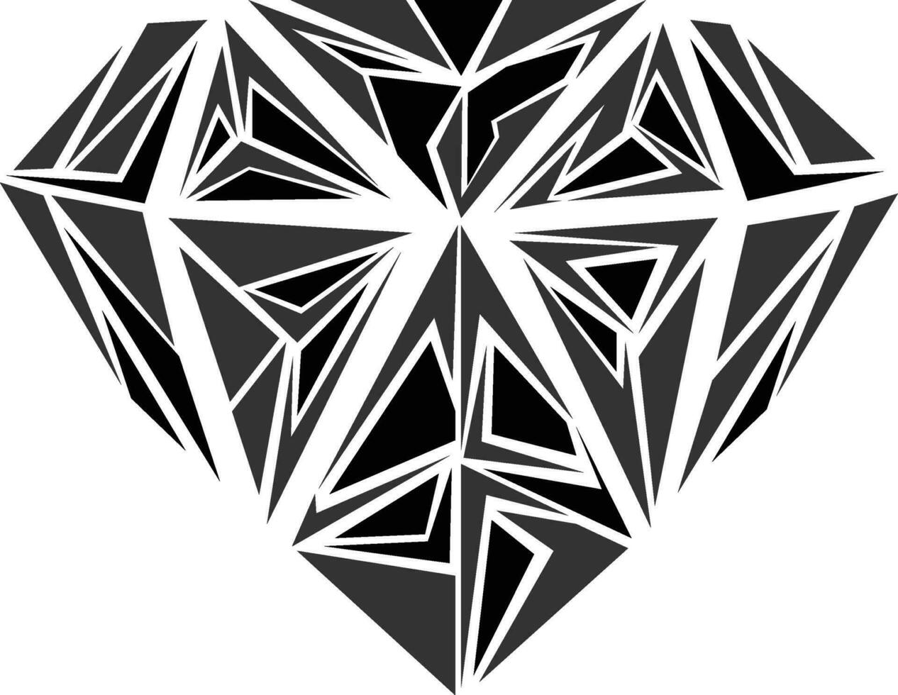 diamant konst tagtoo logotyp suck vektor