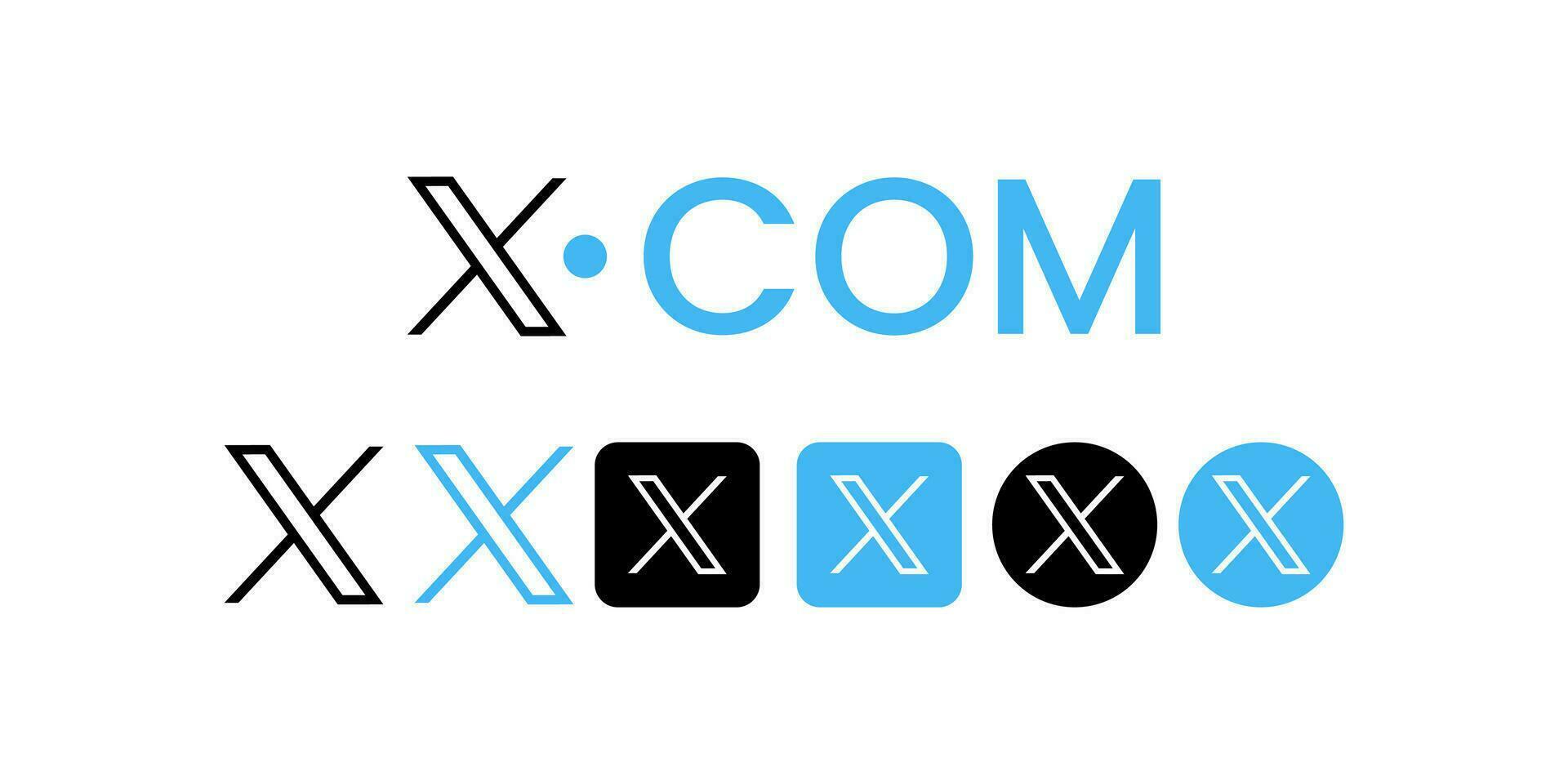 Neu Twitter x.com. Twitter Neu Logo . Twitter Icons.twitter x Logo. redaktionell Vektor. vektor