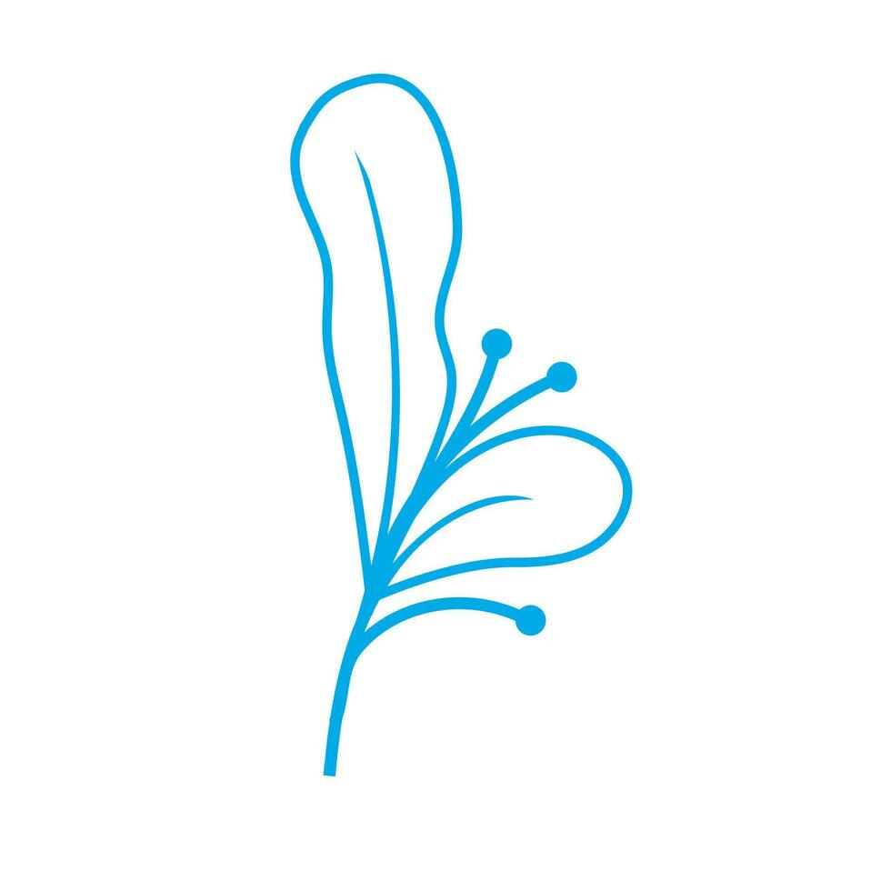 Blatt von Blumen- Blätter Frühling zum Schönheit branding modisch Gliederung Symbole zum Handy, Mobiltelefon Apps und Webseite Design. Prämie Pack von Symbole im modisch Linie Stil. vektor