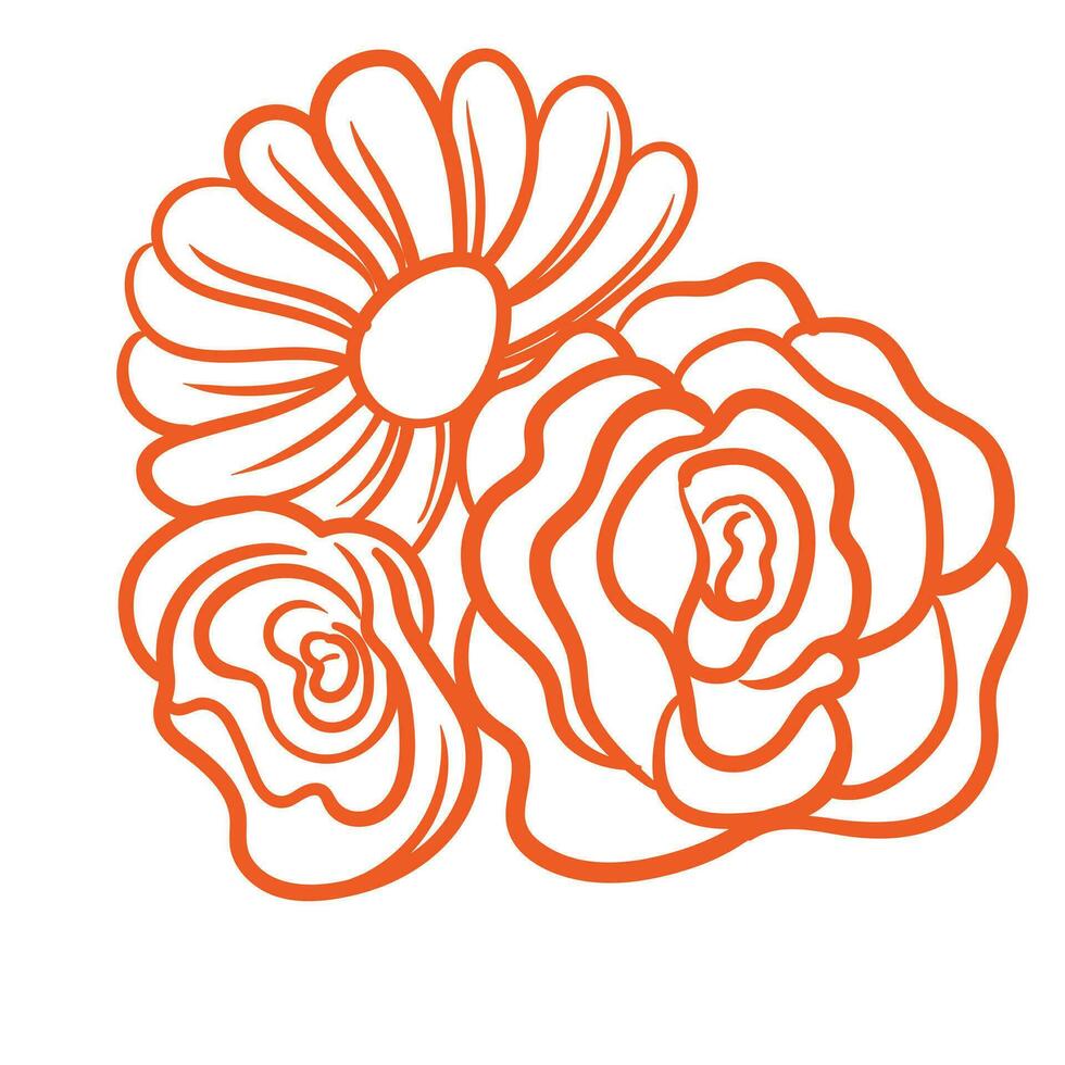 Blumen- Linie einfach Natur zum Schönheit branding modisch Gliederung Symbole zum Handy, Mobiltelefon Apps und Webseite Design. Prämie Pack von Symbole im modisch Linie Stil. vektor