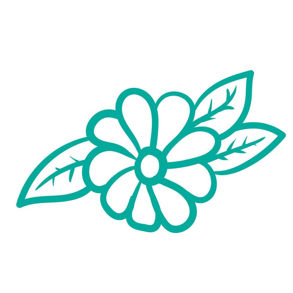 Blumen- Linie einfach Natur zum Schönheit branding modisch Gliederung Symbole zum Handy, Mobiltelefon Apps und Webseite Design. Prämie Pack von Symbole im modisch Linie Stil. vektor