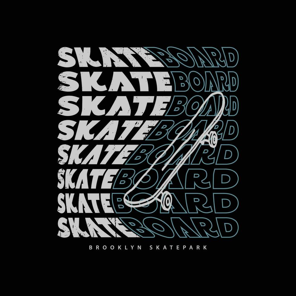 vektor illustration på de tema av skateboard. typografi, t-shirt grafik, affisch, skriva ut, baner, flygblad, vykort