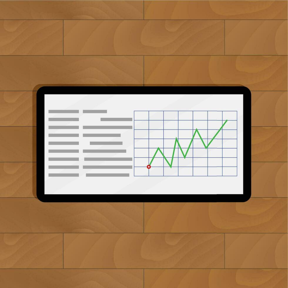 Infografik und Diagramm. Statistik und Analytik die Info, Vektor Illustration