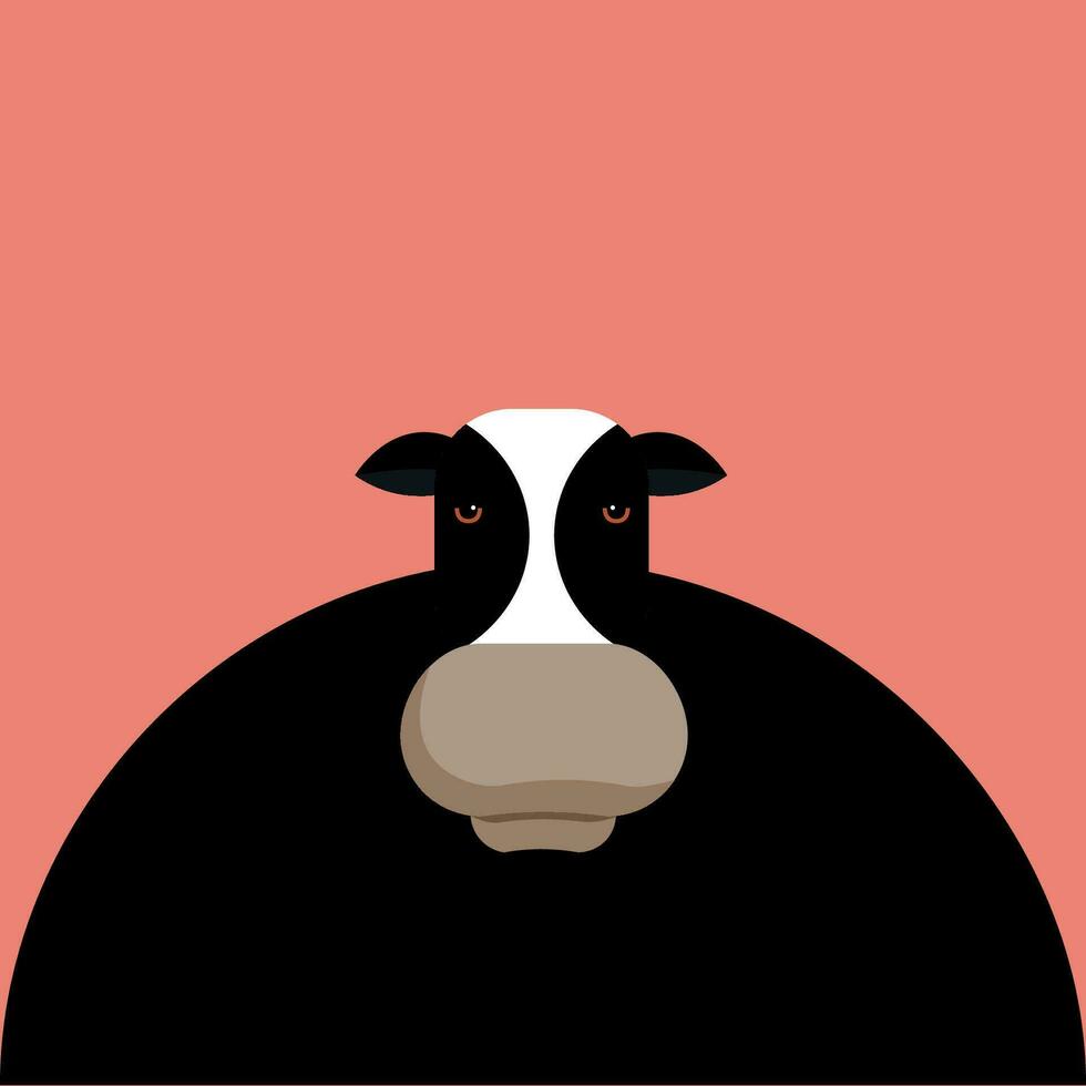 Vektor Illustration von süß Kuh
