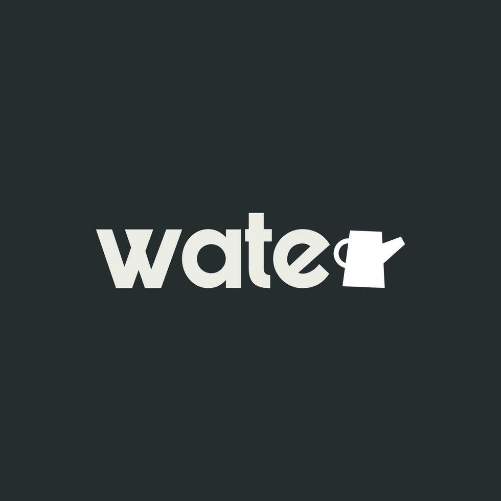 Vektor Wasser minimal Text Logo Design
