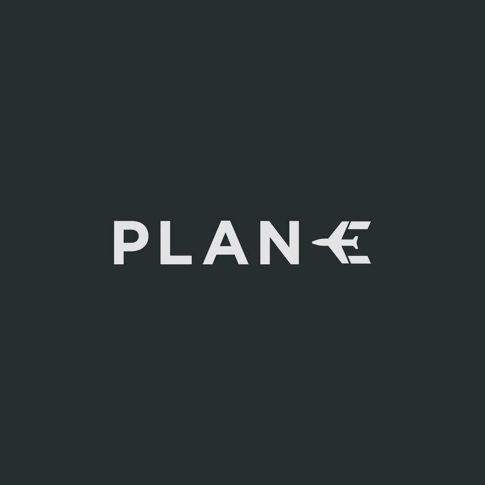 vektor plan minimal text logotyp design