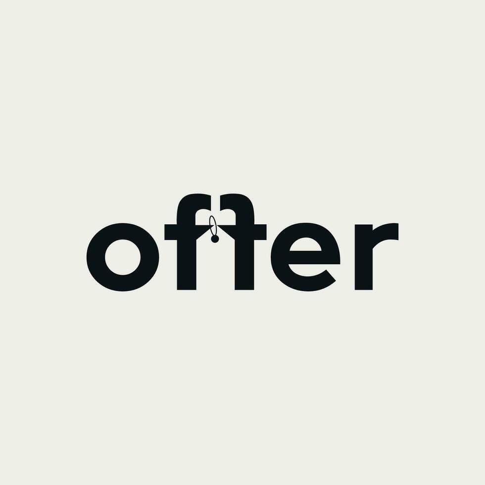 Vektor Angebot minimal Text Logo Design
